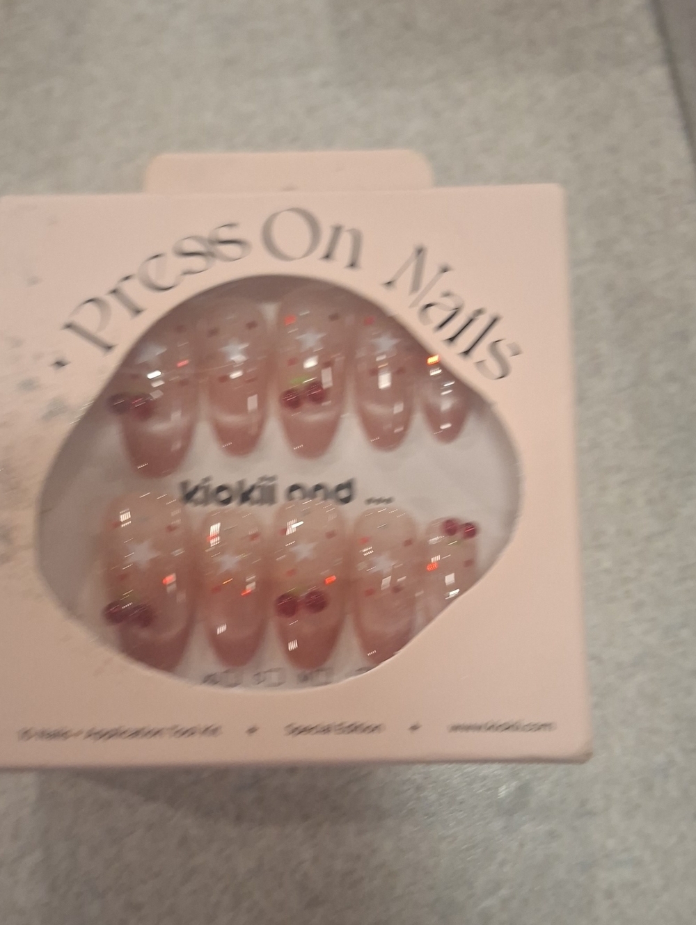 Handmade Press-On Nails with Pink Gradient & Sparkle